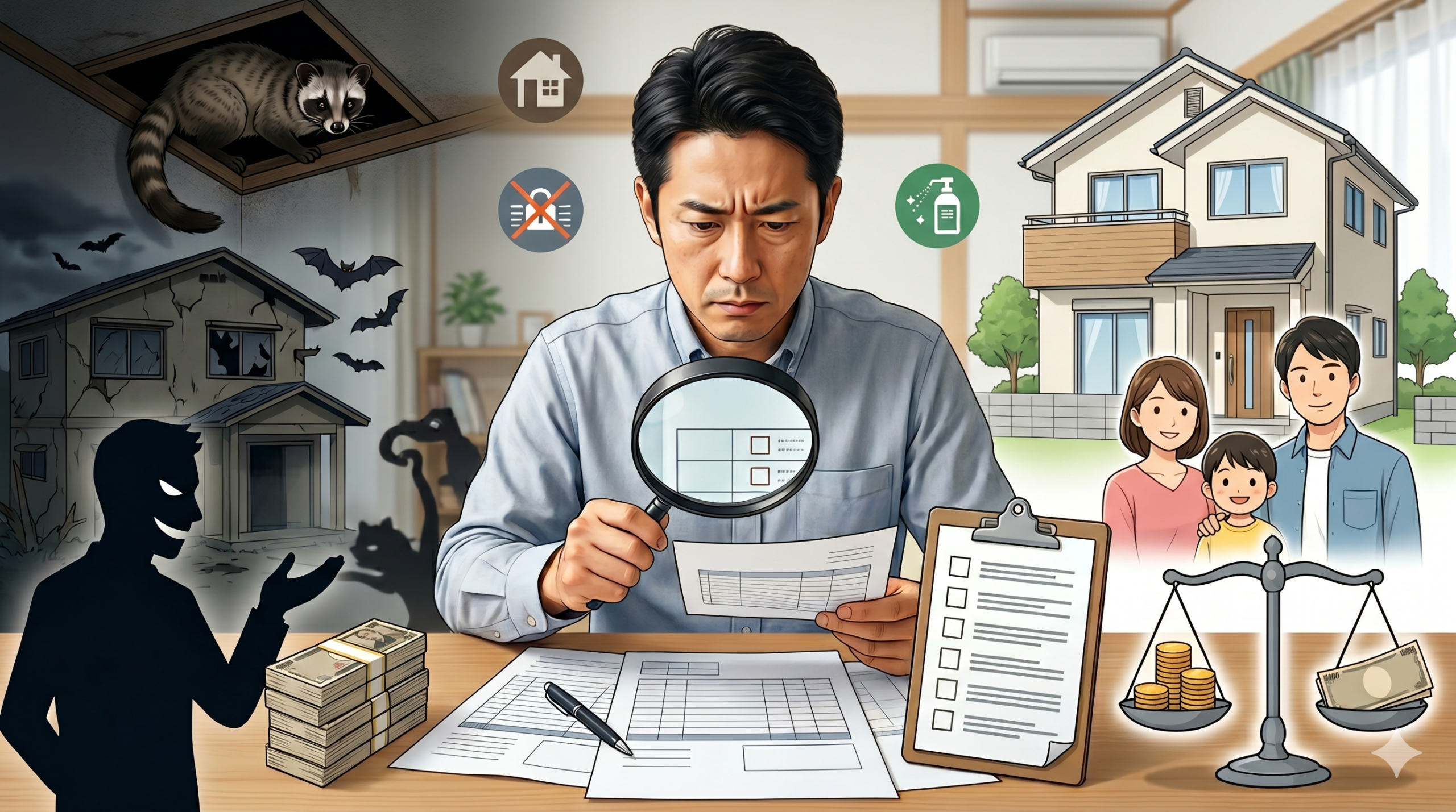 30坪の害獣駆除費用は10万〜40万円：相見積もりで騙されないための内訳チェックシート