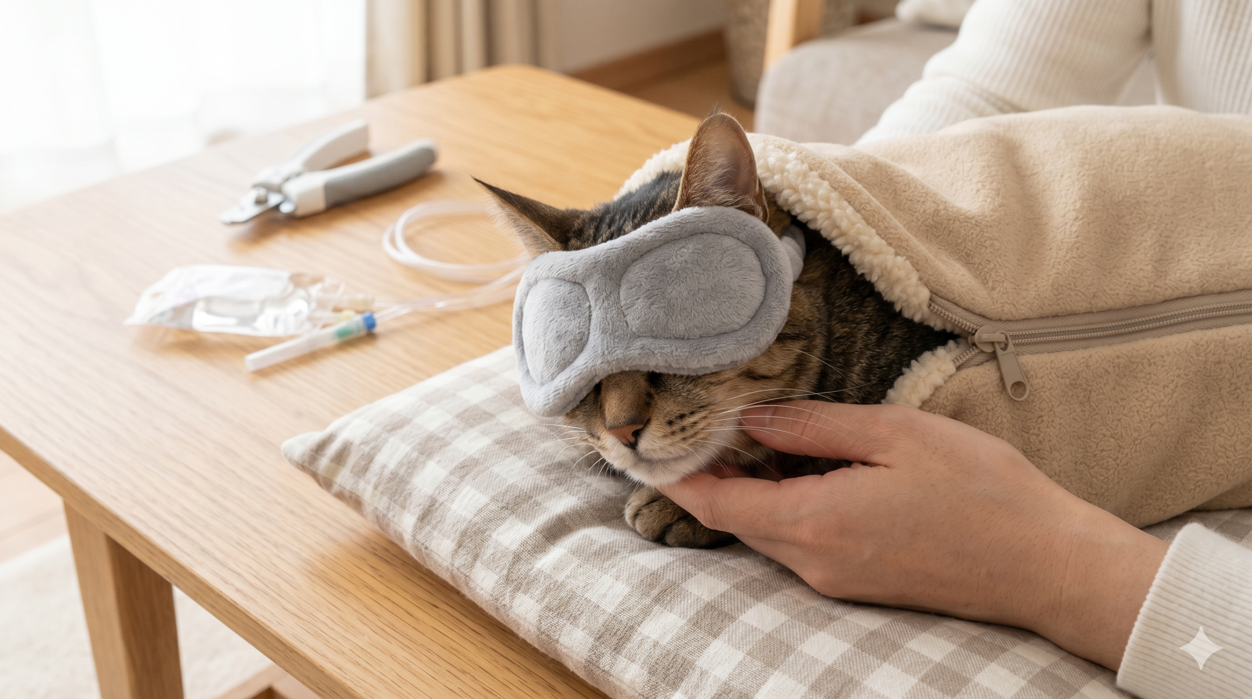 猫の点滴や爪切りで暴れる…1人でも安全に保定できる「ねこずきのおくるみ」とケアのコツ