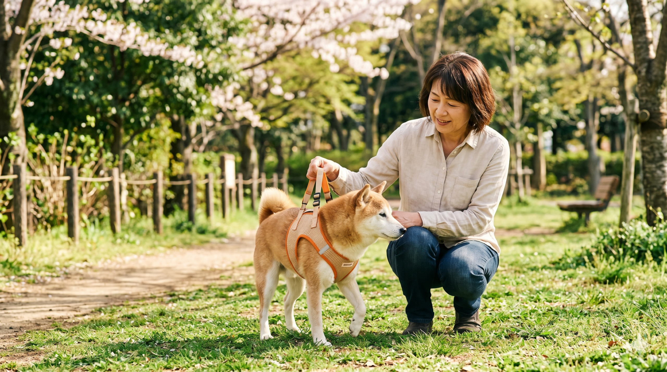 後ろ足が動かない老犬のための歩行補助ハーネスと正しい選び方。